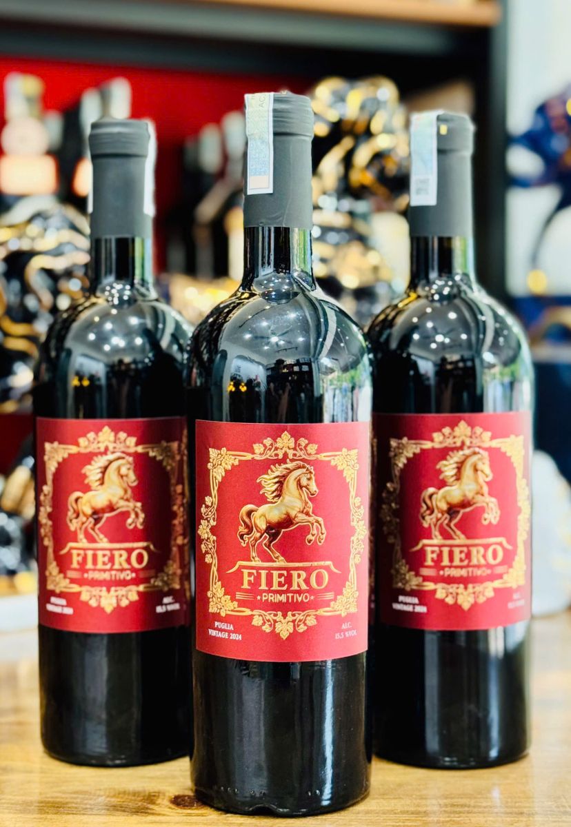 Rượu Vang Ý Fiero Primitivo - Vang đỏ ngựa 2026