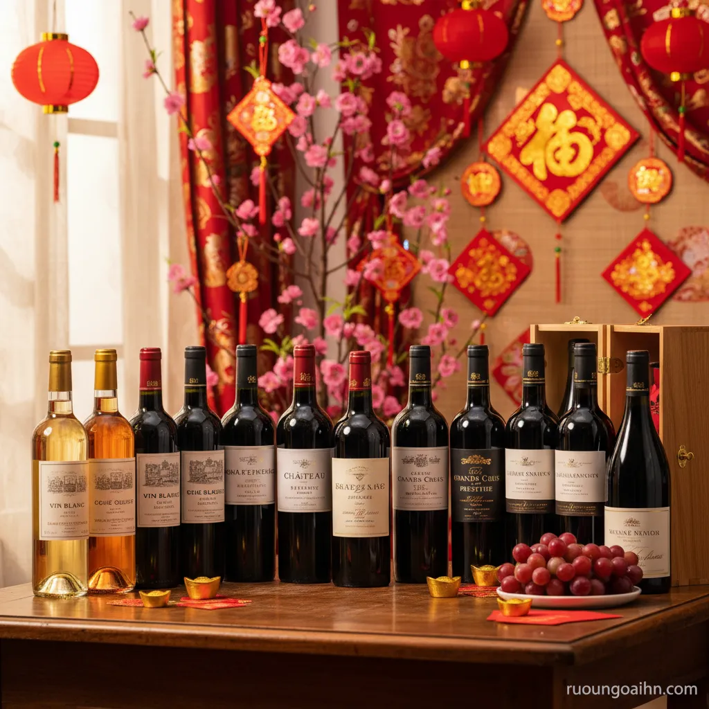 Rượu vang nào nên chọn làm quà Tết 2026 – Gợi ý từ phổ thông đến cao cấp 2 Dàn chai vang Tết từ bình dân đến thượng hạng