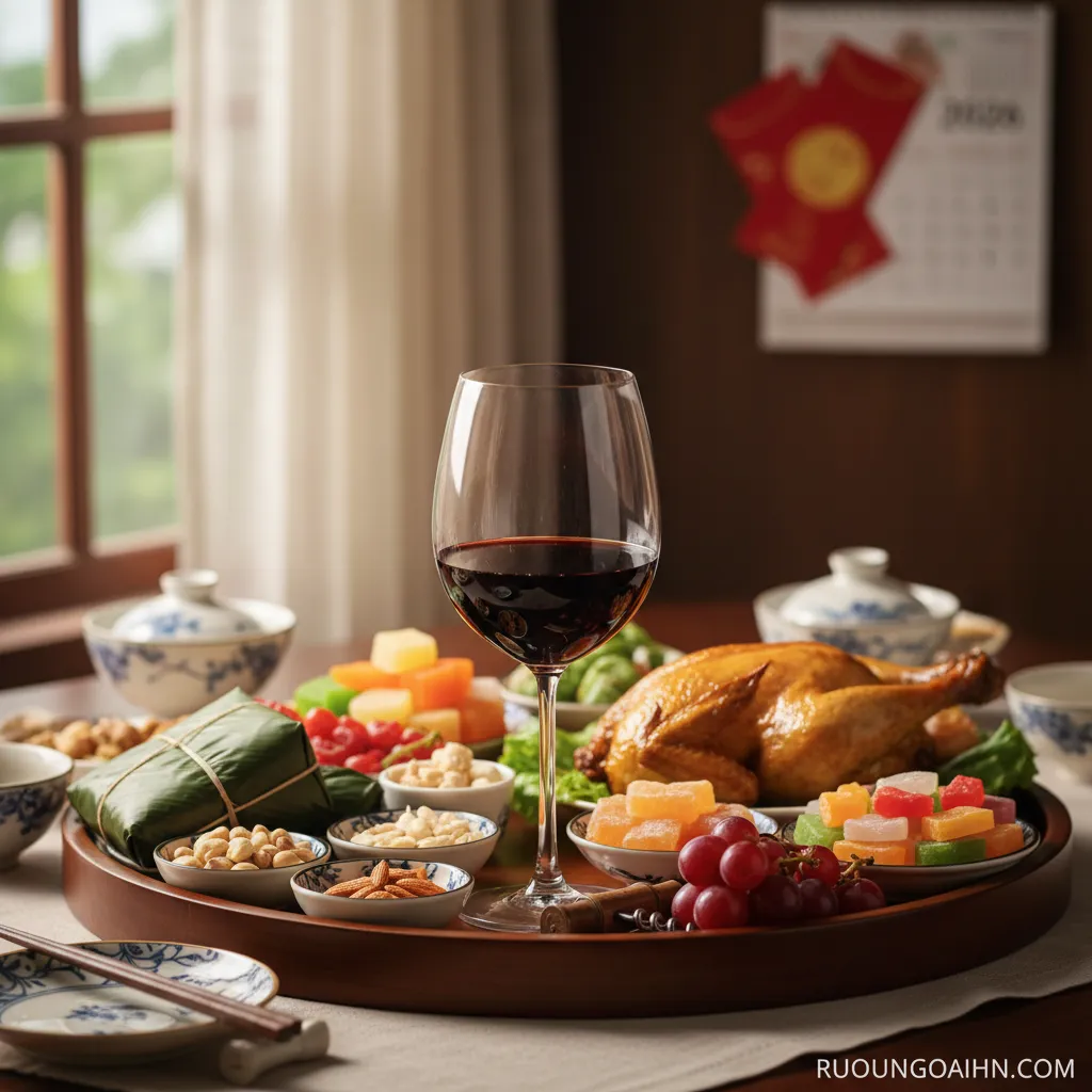 Rượu vang nào nên chọn làm quà Tết 2026 – Gợi ý từ phổ thông đến cao cấp 3 Ly vang đỏ trên mâm cỗ Tết