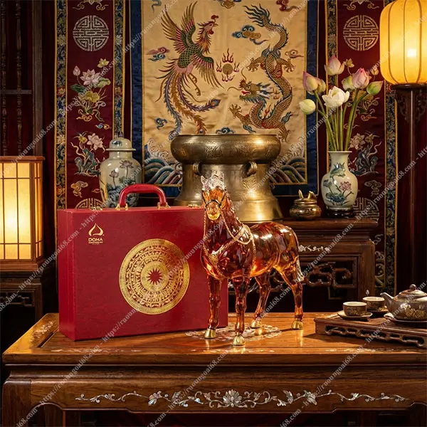 Rượu Ngựa Thủy Tinh ROYAL RICH XO Gold 23K 4 Rượu Ngựa Thủy Tinh ROYAL RICH XO Gold 23K