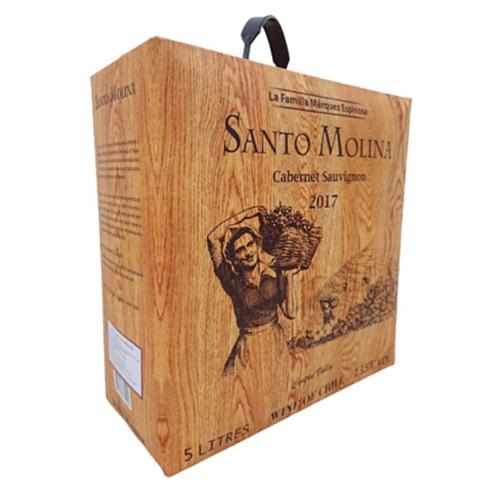 Địa chỉ mua Rượu vang bịch ngon nhập khẩu giá tốt tại Hà Nội 2 Vang bịch Chile Santo Molina 5 lít giá 350.000đ tại Rượu Ngoại Hà Nội