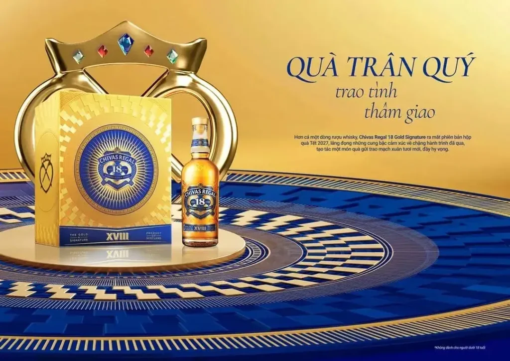 Hộp Quà Tết Hay Giỏ Quà Tết: Nên Chọn Loại Nào? 1 Hộp quà Chivas Regal 18 Gold Signature Tết 2027