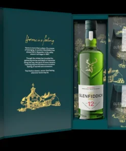 Hộp quà Glenfiddich 12 kèm 2 ly
