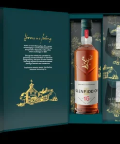 Hộp quà Glenfiddich 15 kèm 2 ly