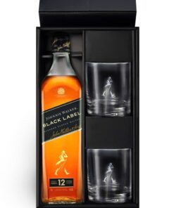 Hộp Quà Tết Johnnie Walker Black Label 12 Kèm 2 Ly
