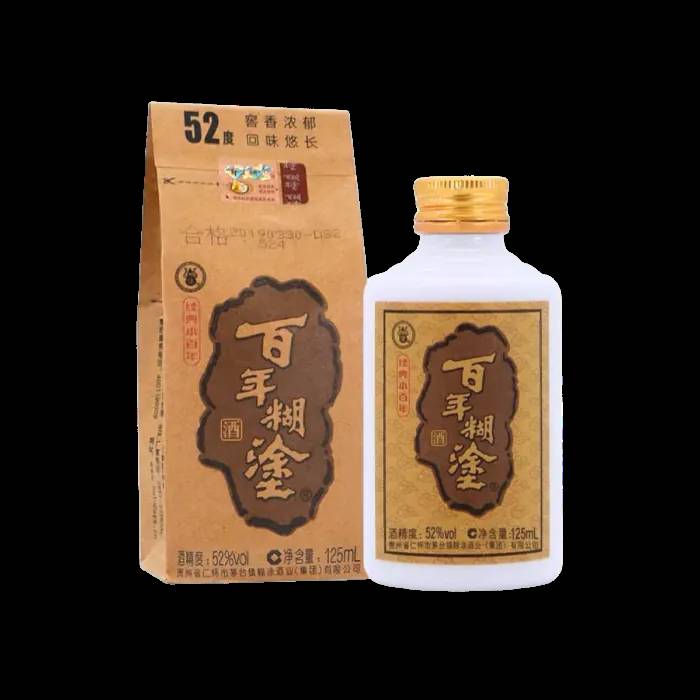 Rượu Bách Niên Hồ Đồ nhãn nâu 52 độ 125ml