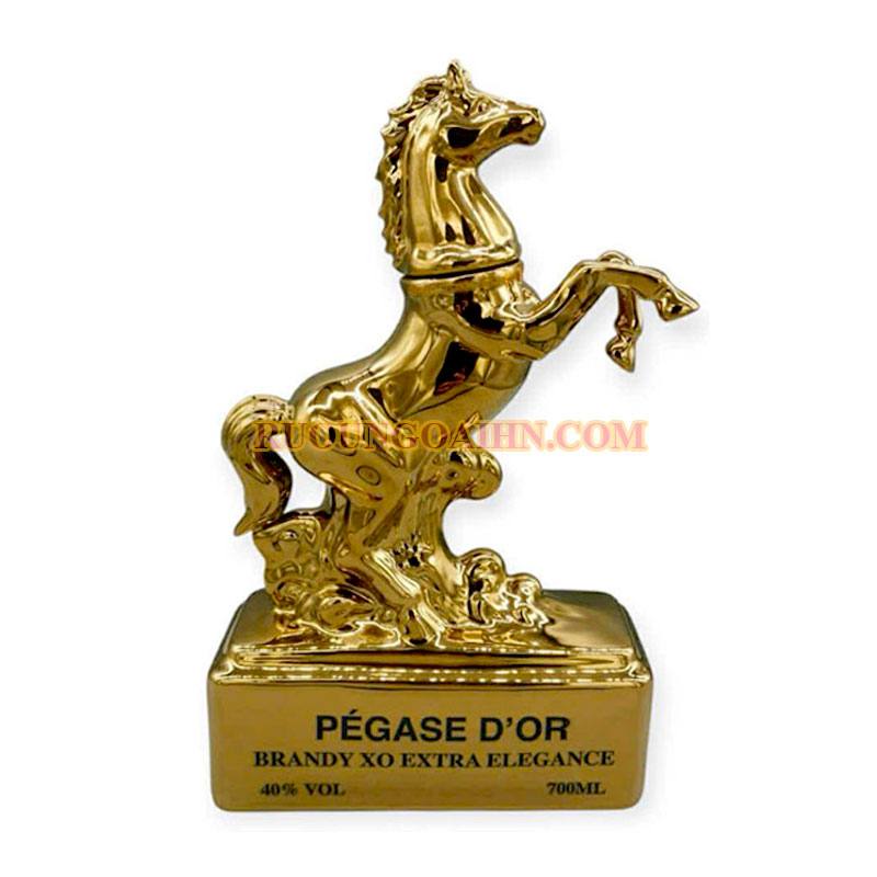 Chai rượu Ngựa Vàng PÉGASE D'OR Brandy XO quà biếu sang trọng