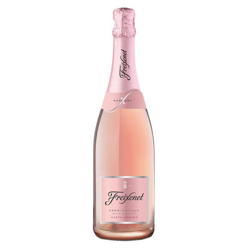 Chai Freixenet Rosé Dry Premium Cava Carta Rosado màu hồng đào